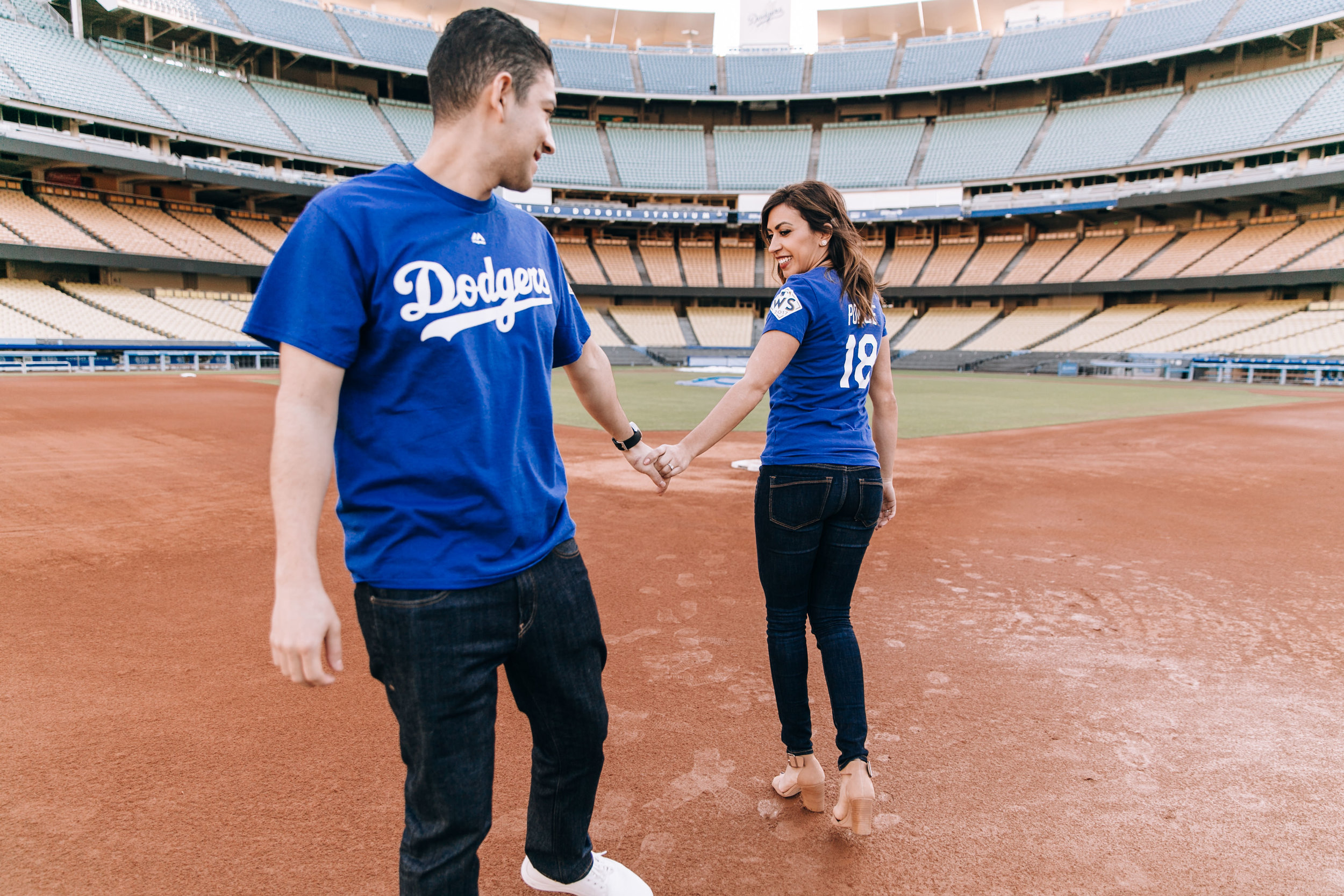 Los Angeles engagement photographer, Southern California engagement photographer, LA engagement photographer, Dodger Stadium engagement session, Dodgers, SoCal engagement photographer, LA Dodgers