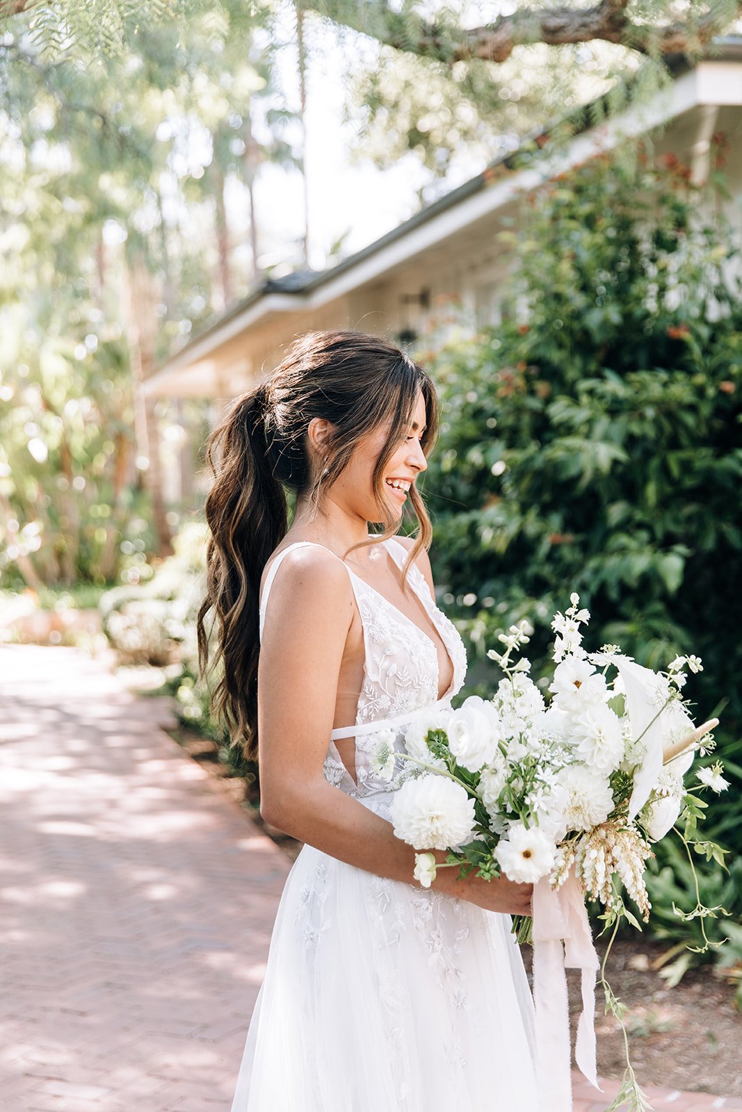 Santa Barbara Wedding, Bride and Groom, California Wedding Photographer, Bride with bridal bouquet