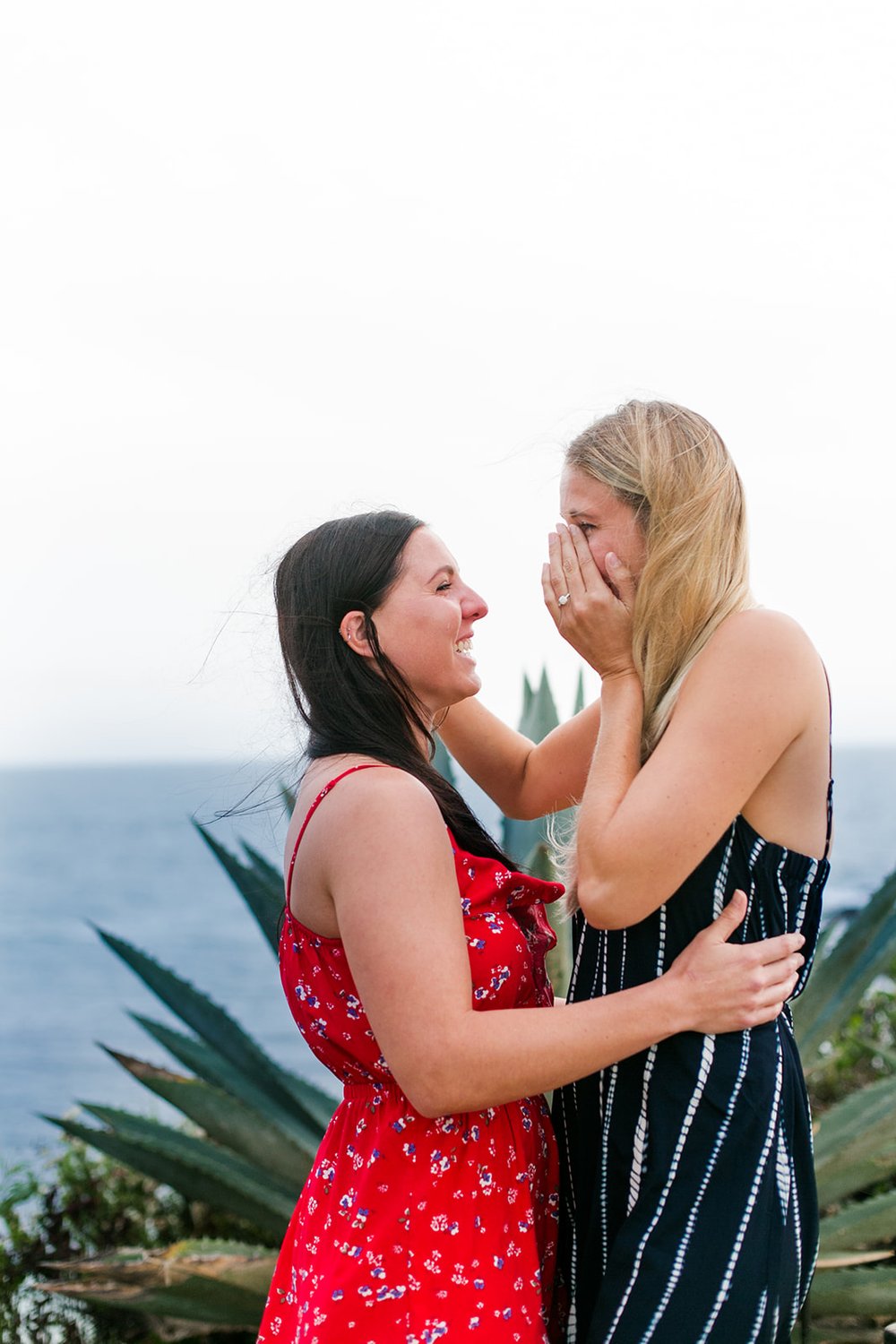 Sunny Crescent Bay Engagement Photos In Laguna Beach