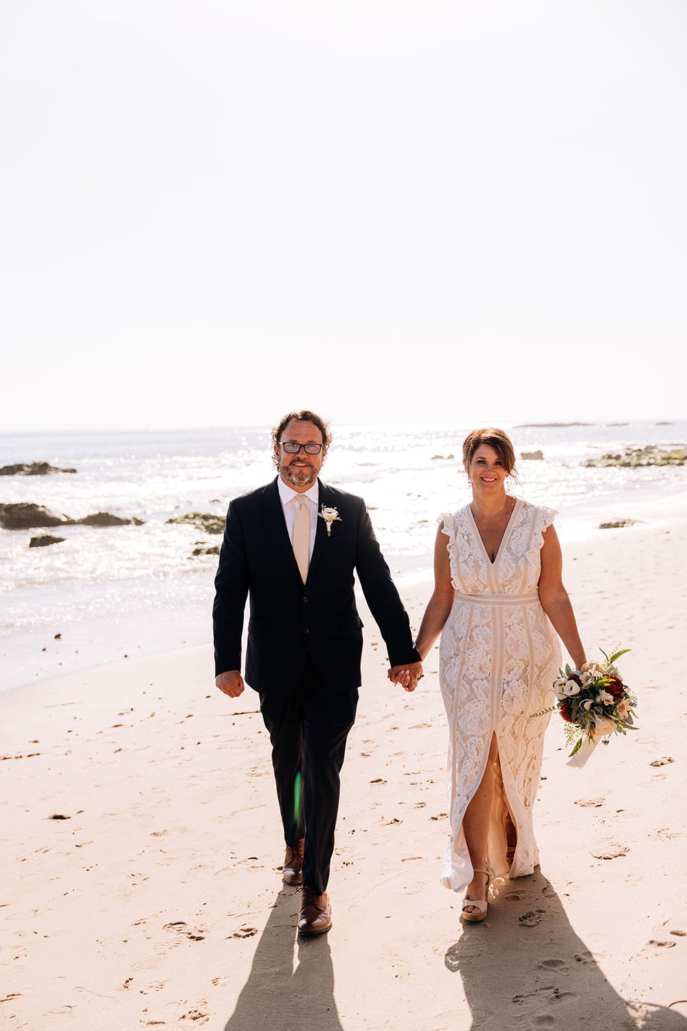 eloping at crystal cove in Laguna beach, eloping with your children, Orange County elopement photos, beach elopement photos, Laguna elopement photographer