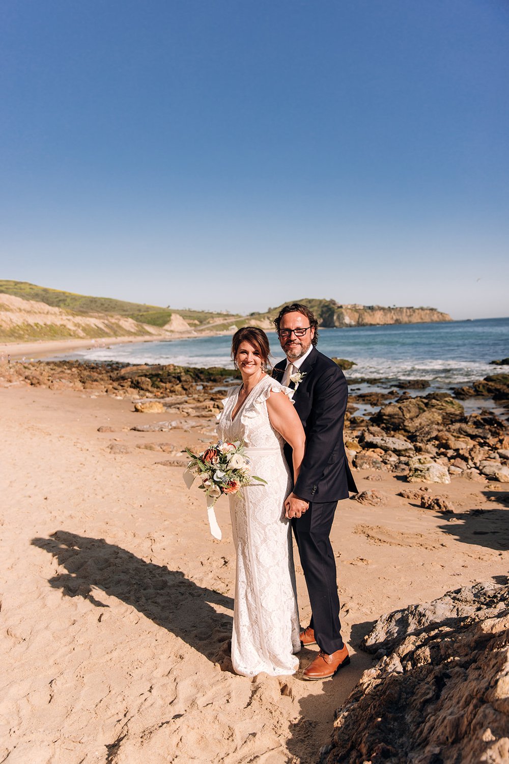 eloping at crystal cove in Laguna beach, eloping with your children, Orange County elopement photos, beach elopement photos, Laguna elopement photographer