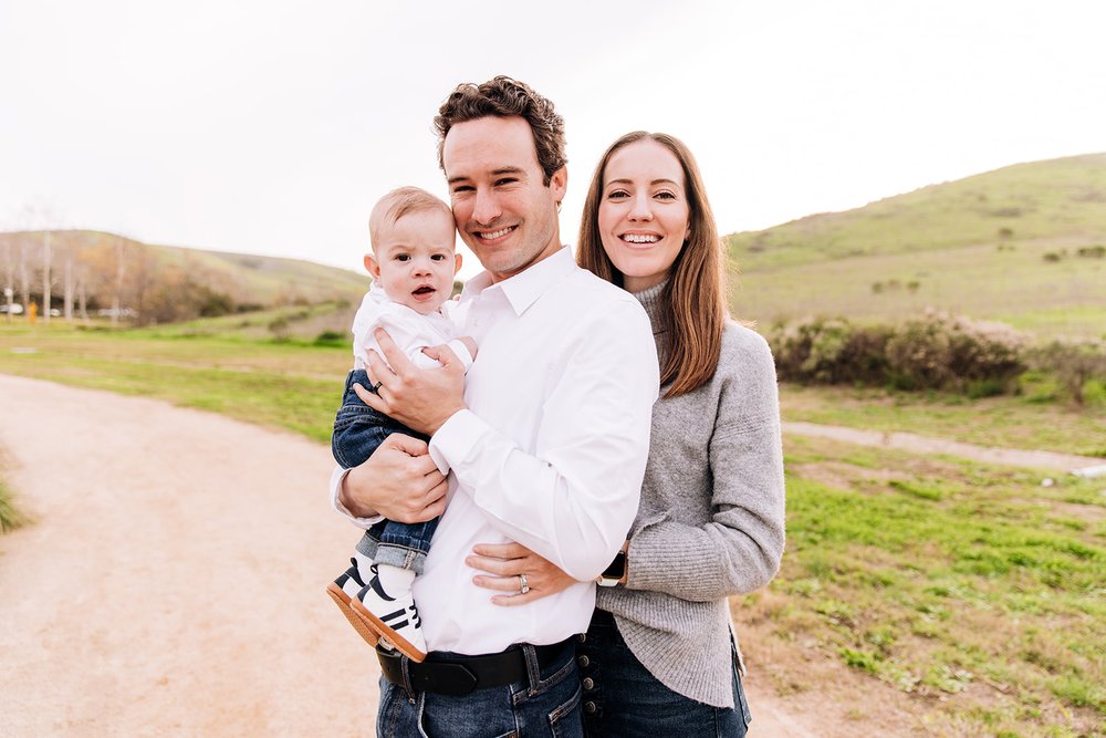 Quail Hill Trailhead family photos, Orange County family photography, parents and baby family photos, Irvine family photos, Orange County family photographer, Kara Nixon Family photographer