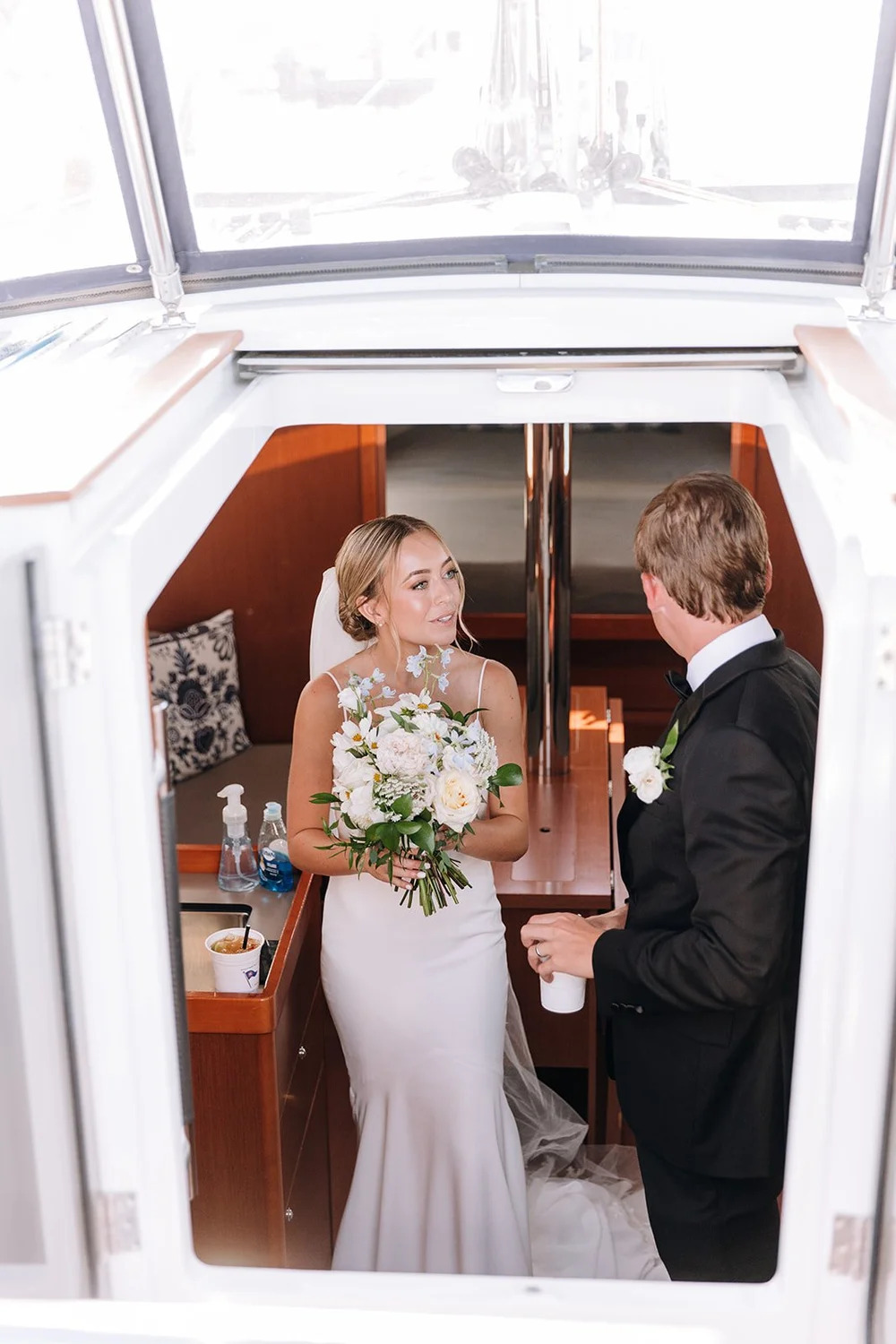 Newport Beach wedding  Christ Church ceremony  Newport Harbor Yacht Club reception  Private boat tour Newport Beach  Candid wedding photography  Timeless wedding photos  Authentic wedding storytelling