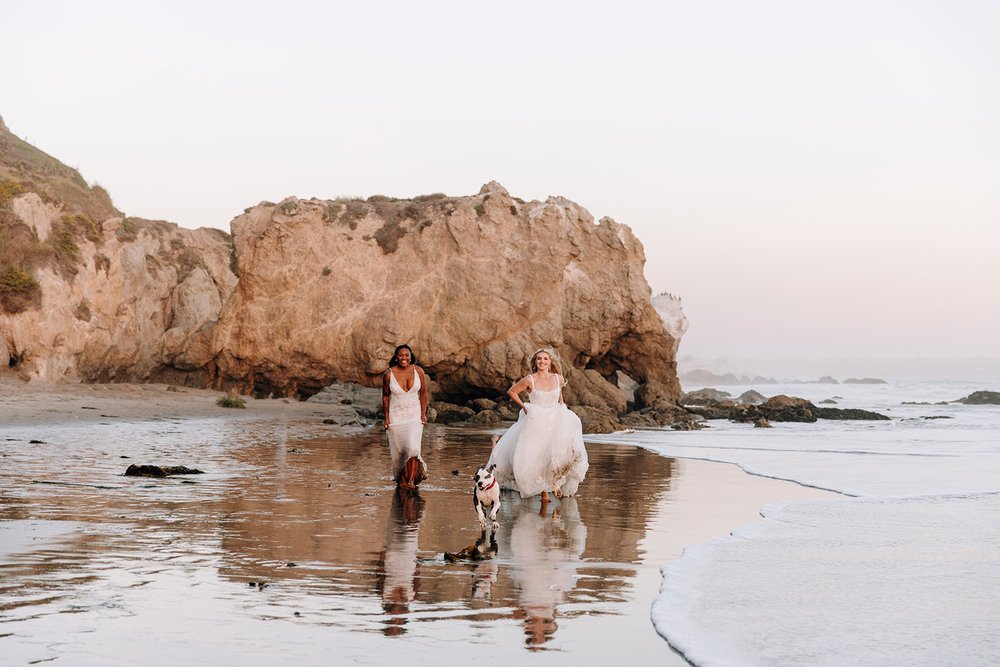 bridal portraits, lesbian couple, lesbian wedding, bridal portraits in Santa Monica, Orange County bridal portraits, beach bridal portraits, wedding dress, bridal pictures, bridal photos