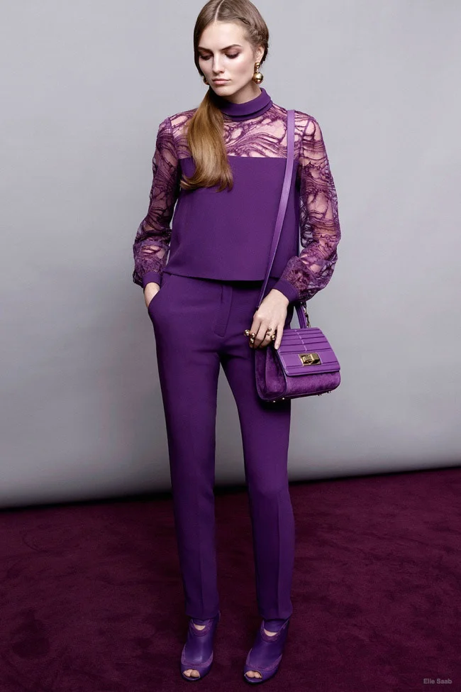 Head-to-toe purple from Elie Saab
