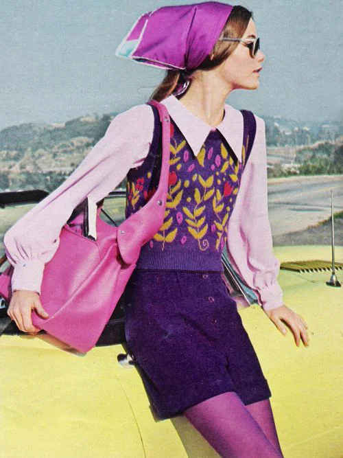Purple and pink in a sophisticated layering of separates with a young, alive feeling
