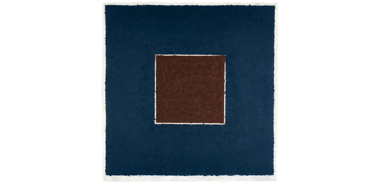 Colored Paper Image XX (Brown Square with Blue), from Colored Paper Images, 1976