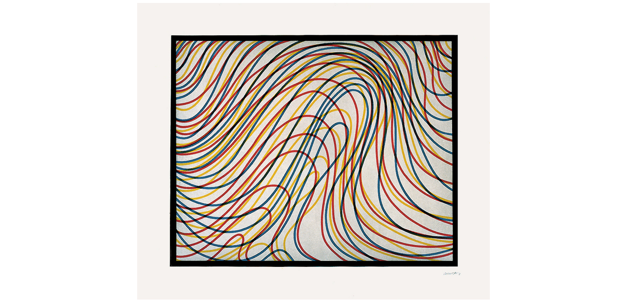 Wavy Lines with Black Border, 1997