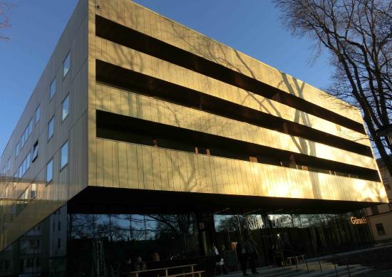 Sven-Harry´s Museum with it´s brass exterior.