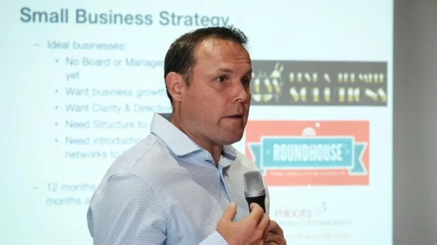 Business mentor speaking
