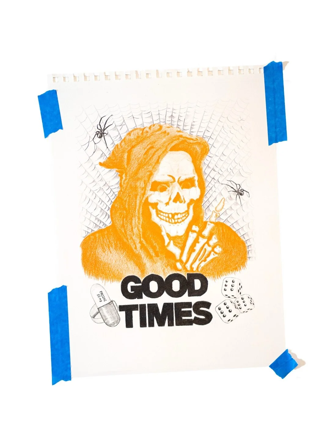&ldquo;Good Times No.1&rdquo; colored pencil on paper. 11x14 inches of awesome. &copy;️&trade;️Nick Lipton 2026. You&rsquo;re welcome world.