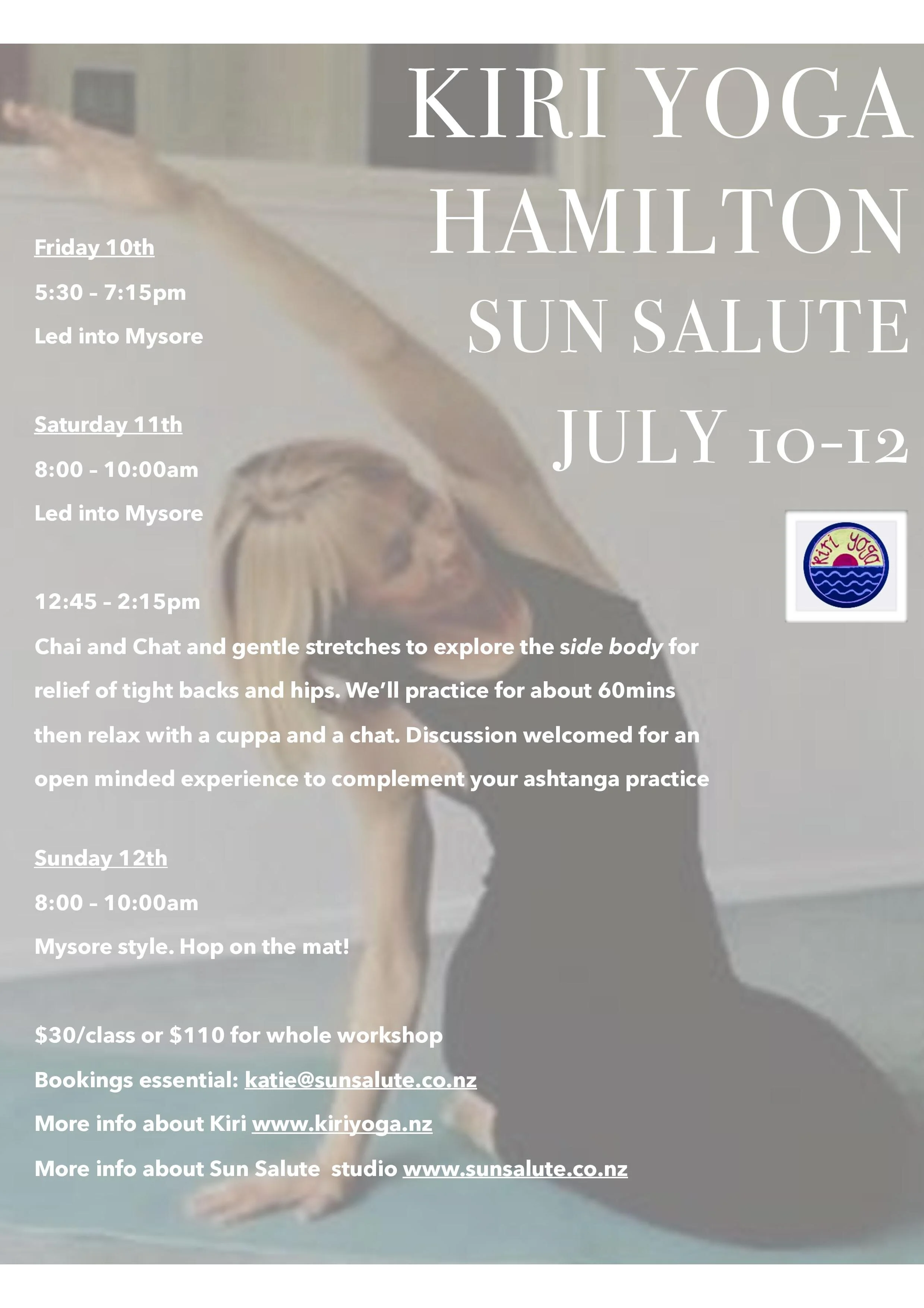 Hamilton Kiri yoga weekend