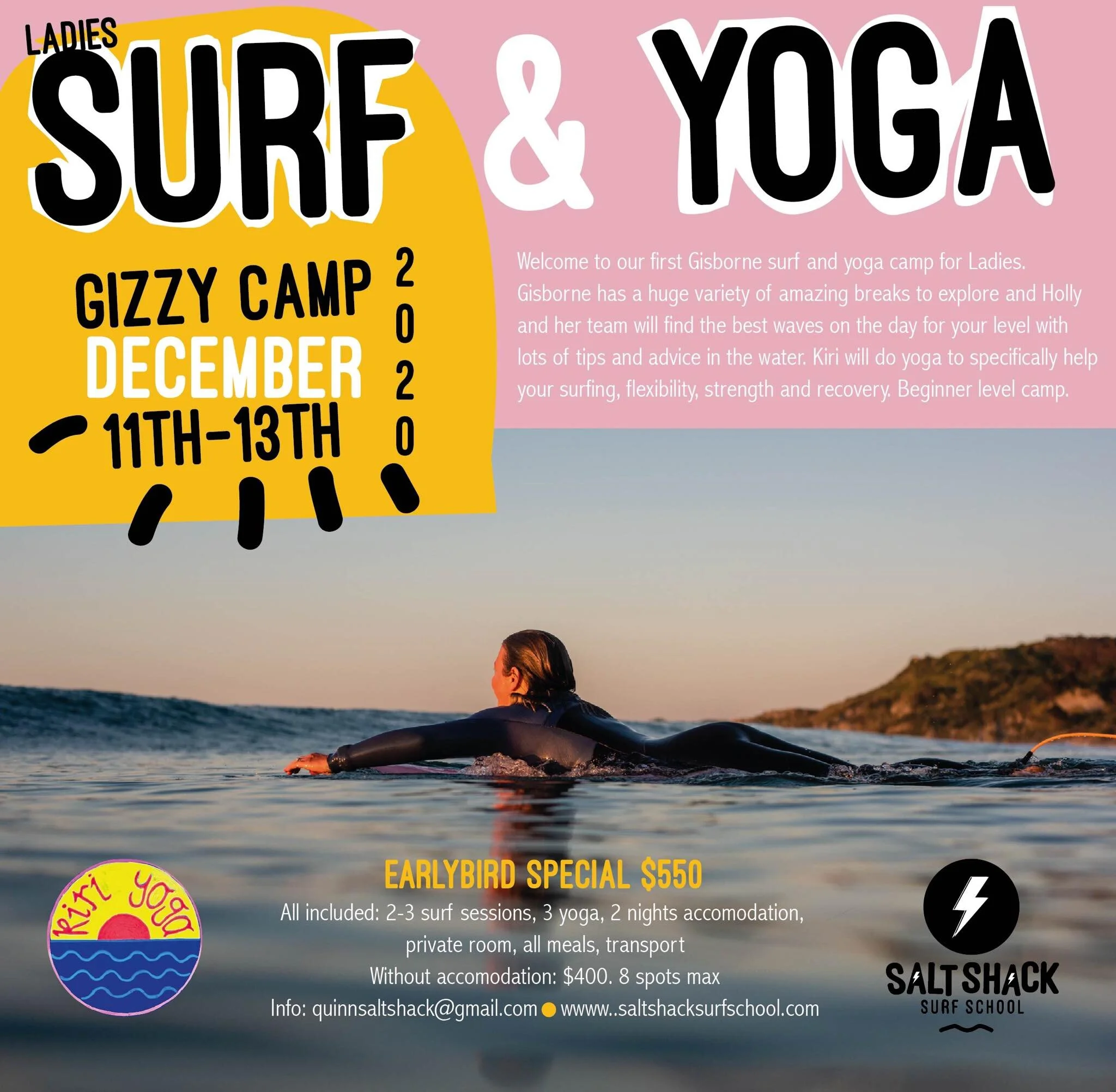 Women's Surf &amp; Yoga Camp GIzzy