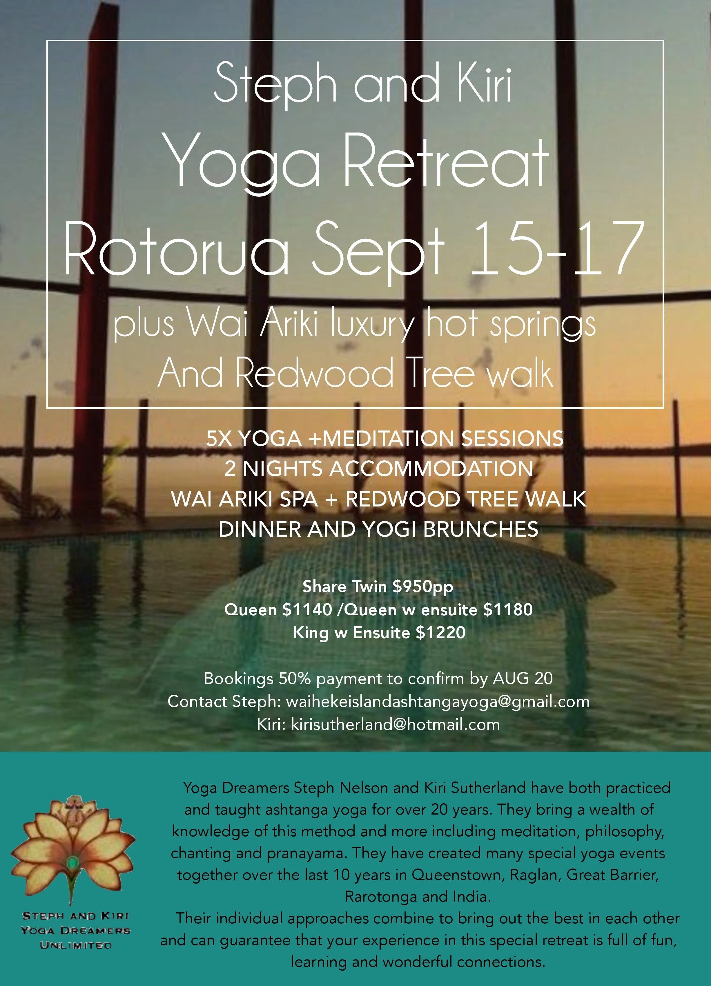 Rotorua Spa and Redwoods Retreat with Steph and Kiri
