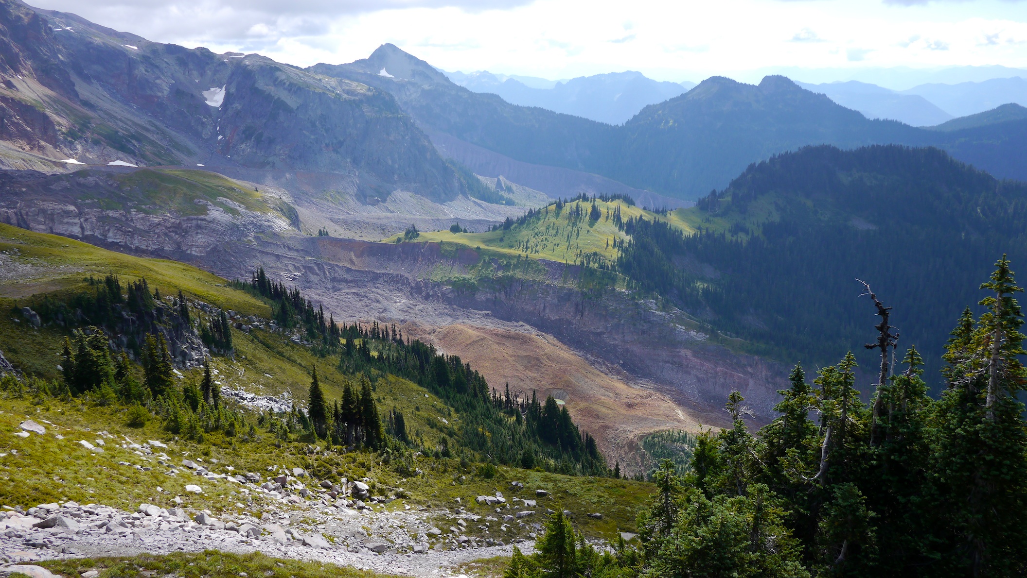 looking across the Tahoma Glacier to Emerald Ridge