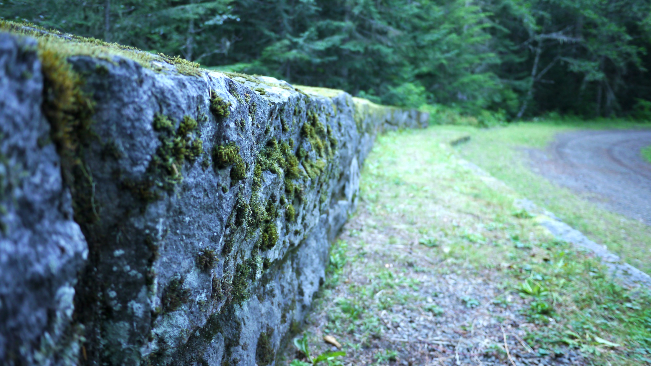 Old stoneworks on the West Side Road