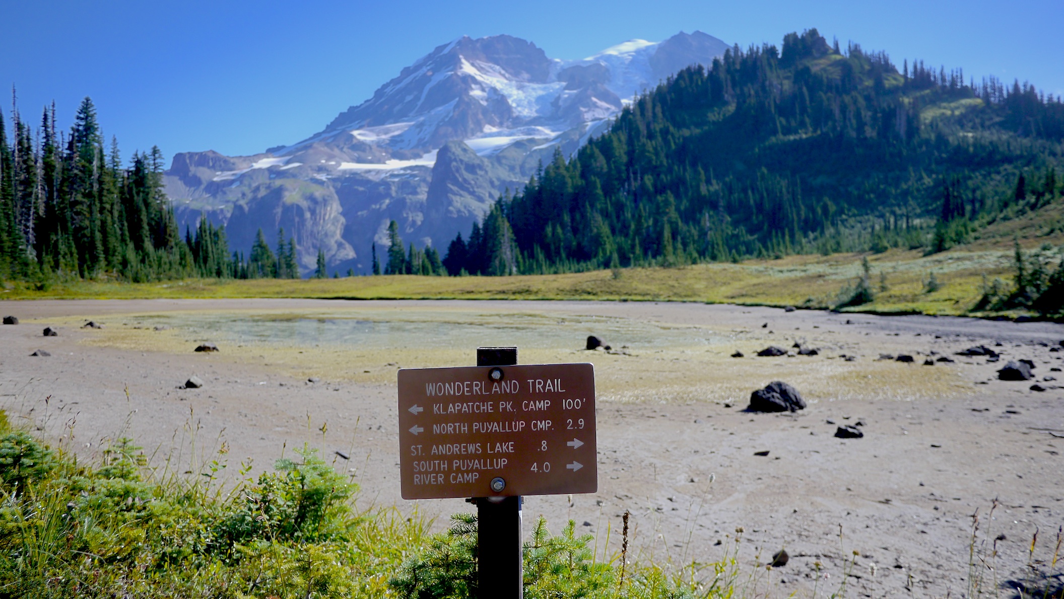 Aurora Lake (Klapatche Park) nearly dry at end of season