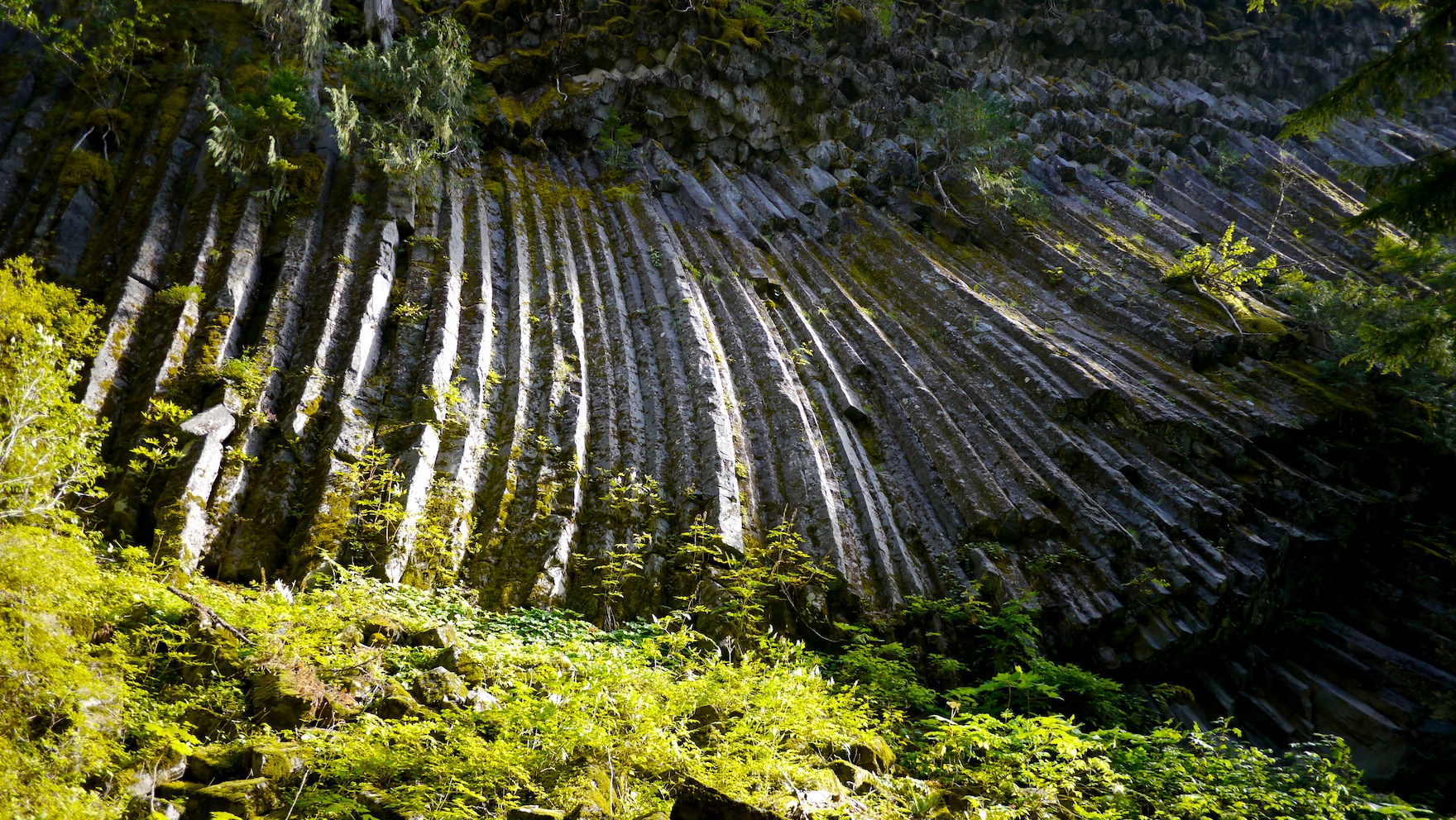basalt formations at the South Puyallup River Camp