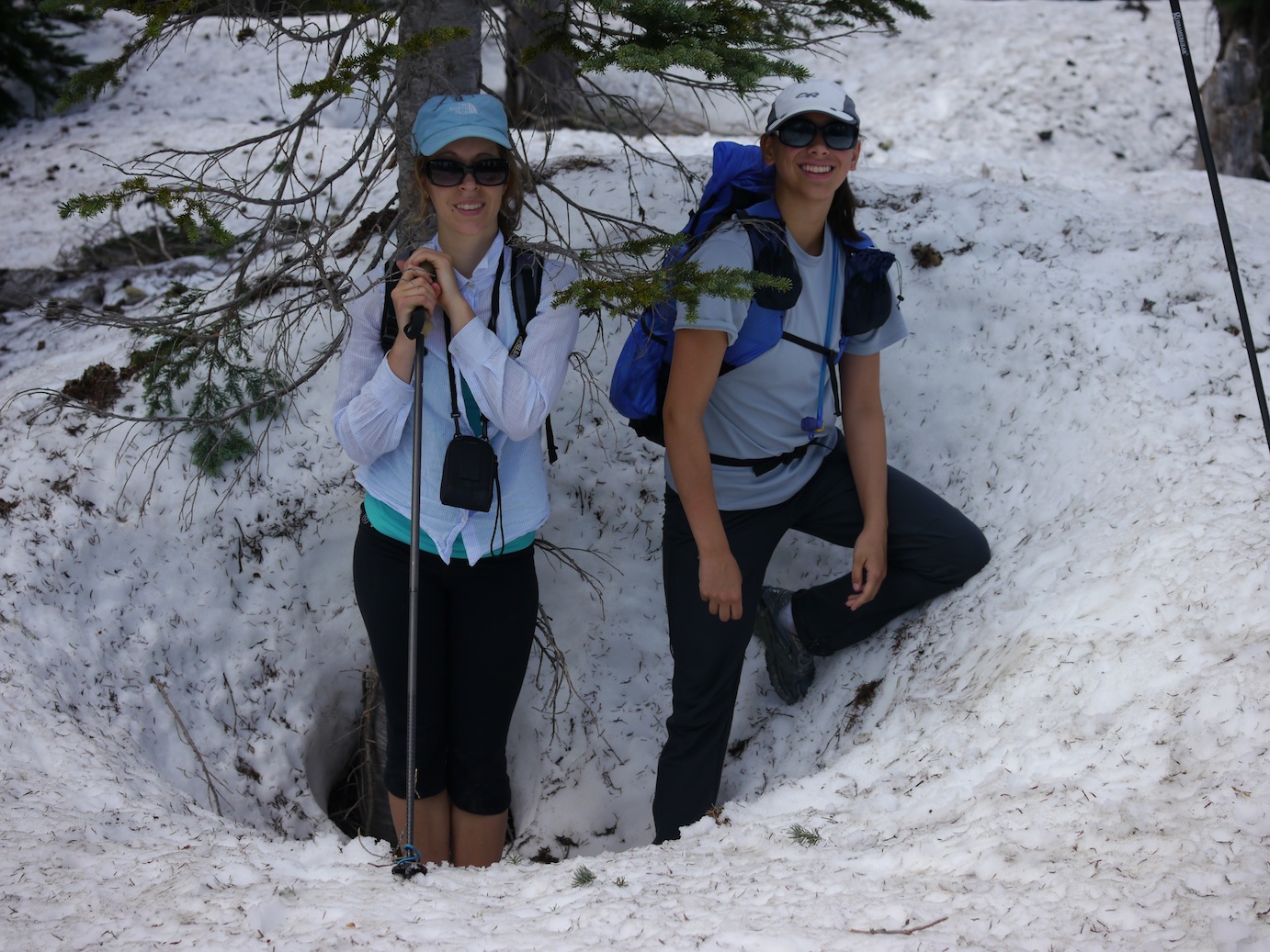 snow depth at 5000' on the Cowlitz Divide