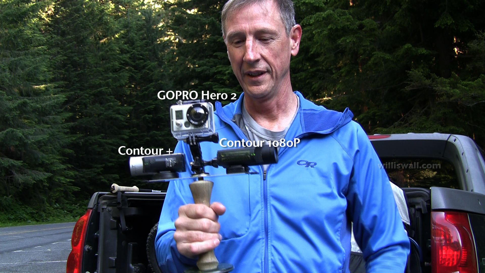 3 camera setup on custom pole mount (2012)
