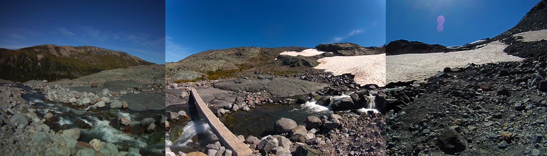 crossing Fryingpan Creek