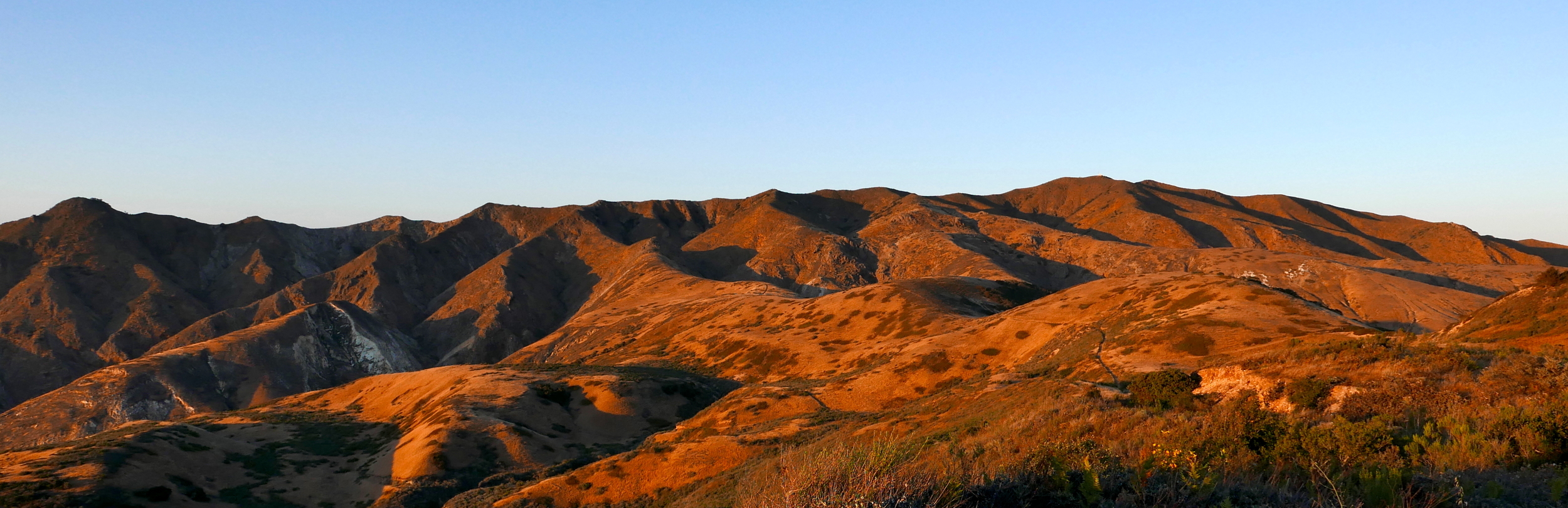 waning light on Montanon Ridge, Santa Cruz Island