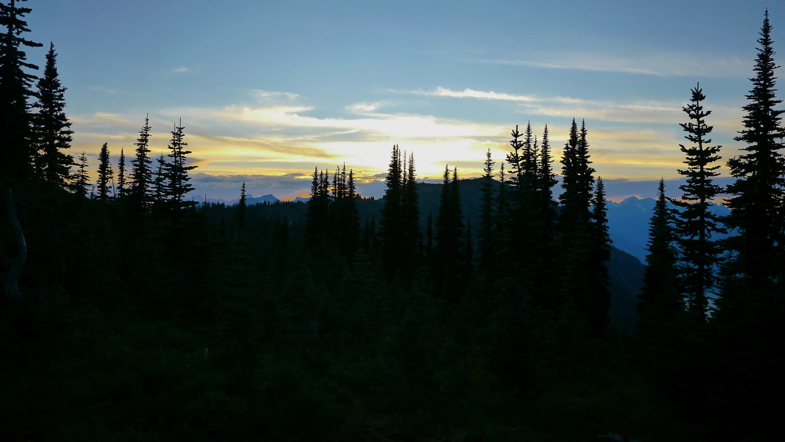 sunset at Dry Creek pass