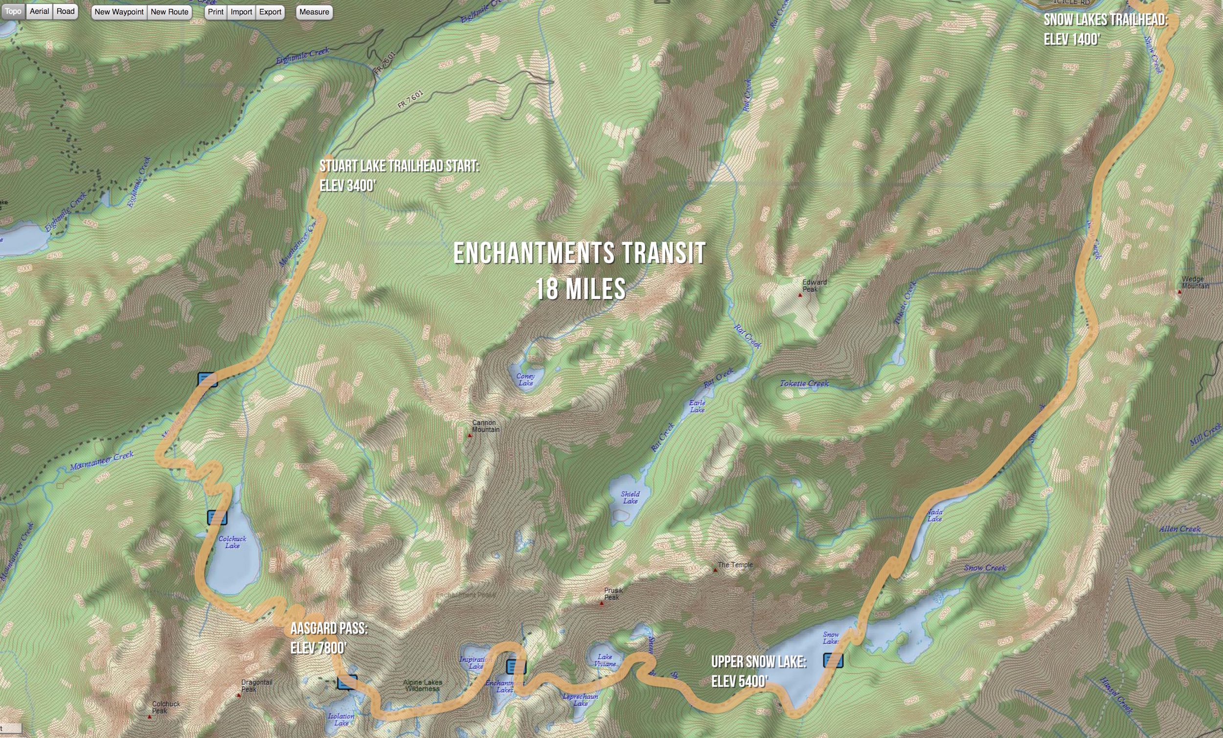Our one day transit of the Enchantments on August 12, 2016