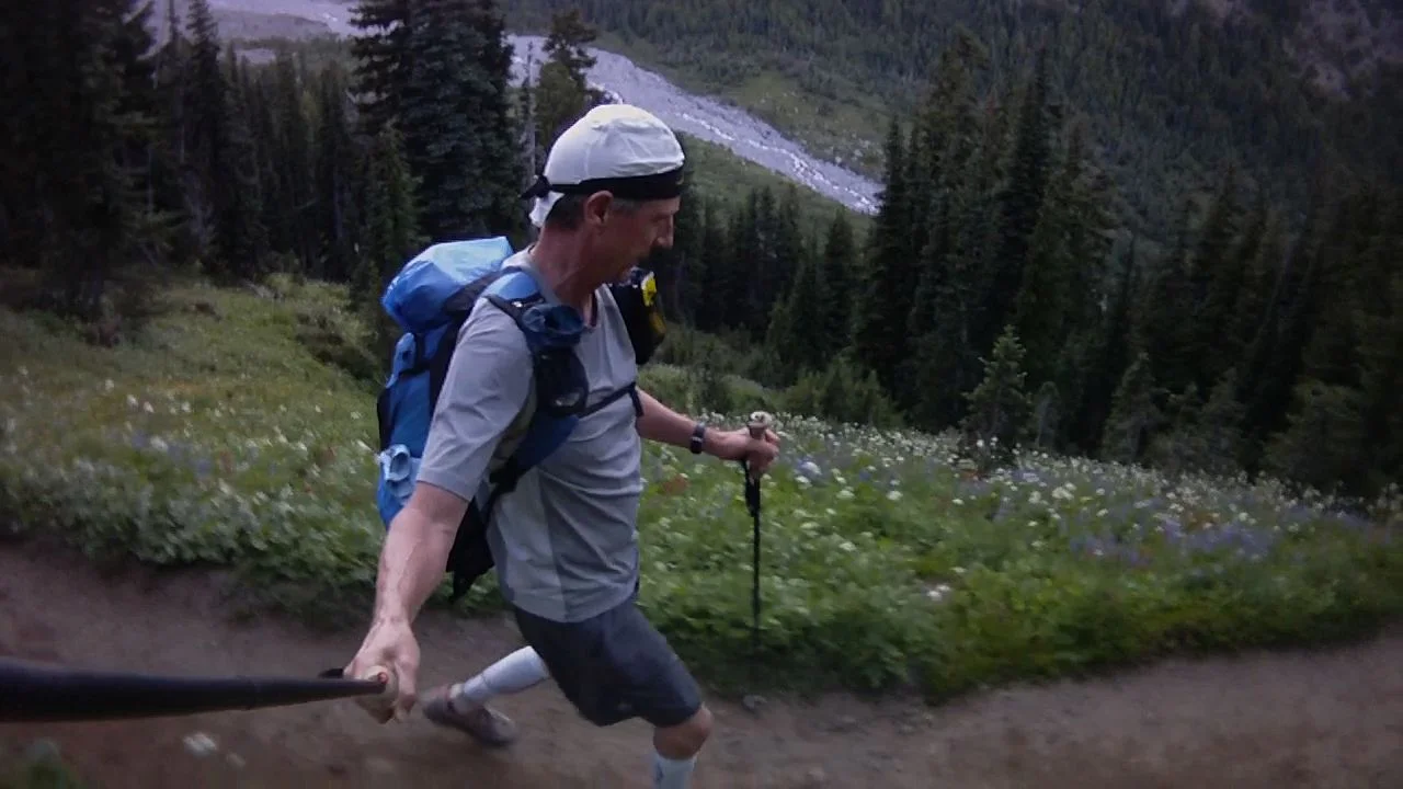 Running down the trail in 2010