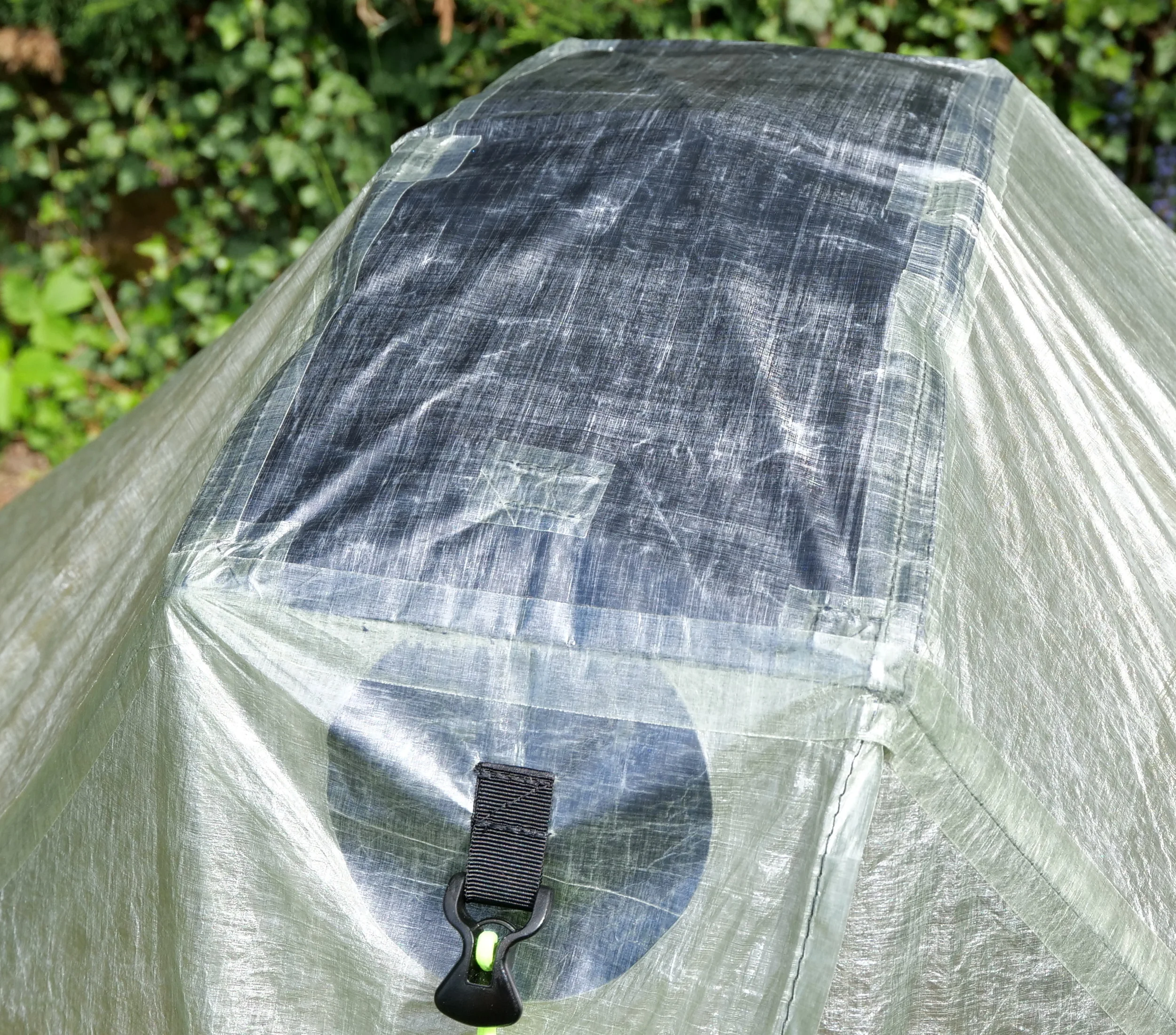 12 inch spreader patch (outside) on the Plexamid