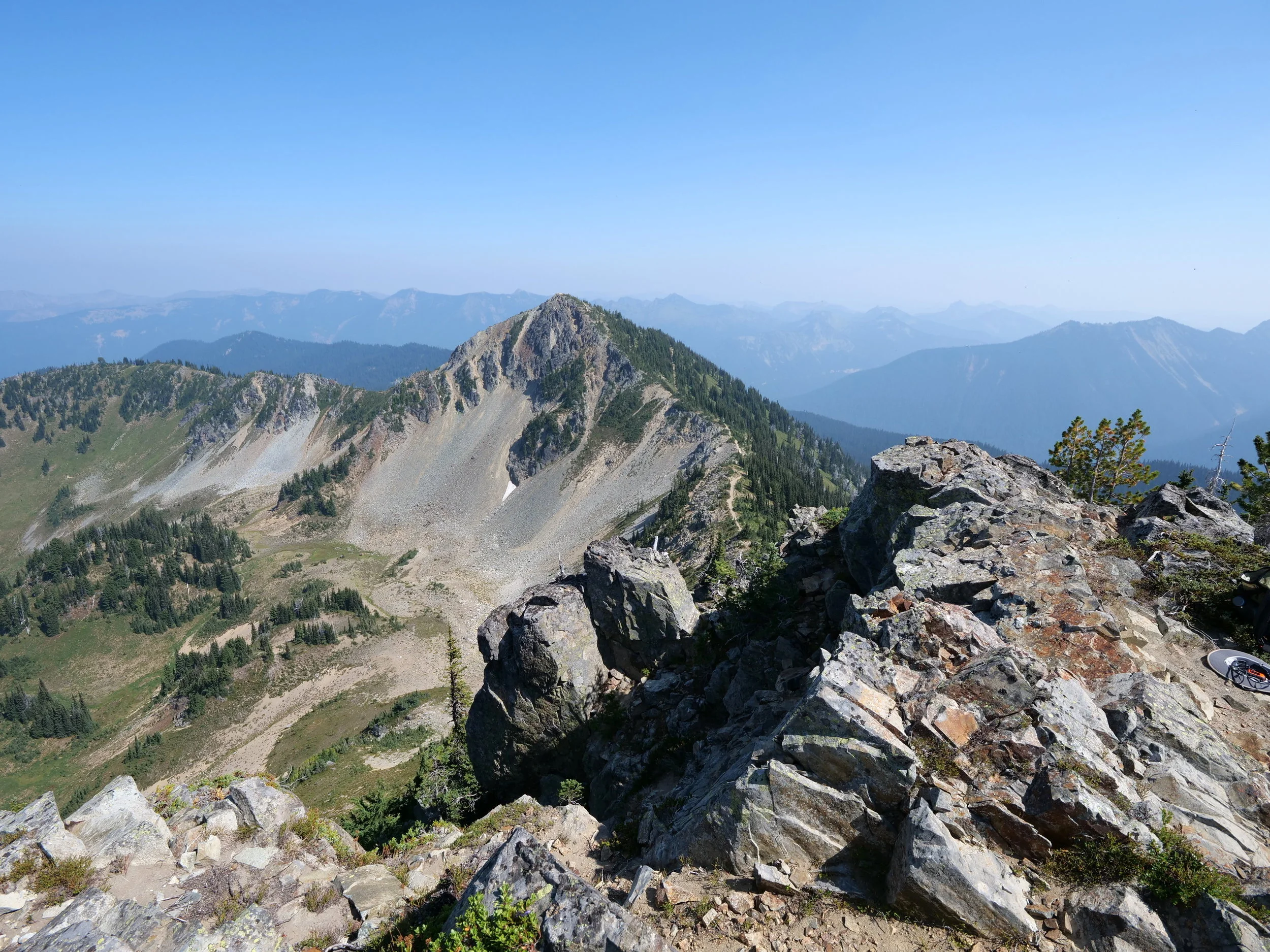 Looking back at Dege (7006') from Antler summit