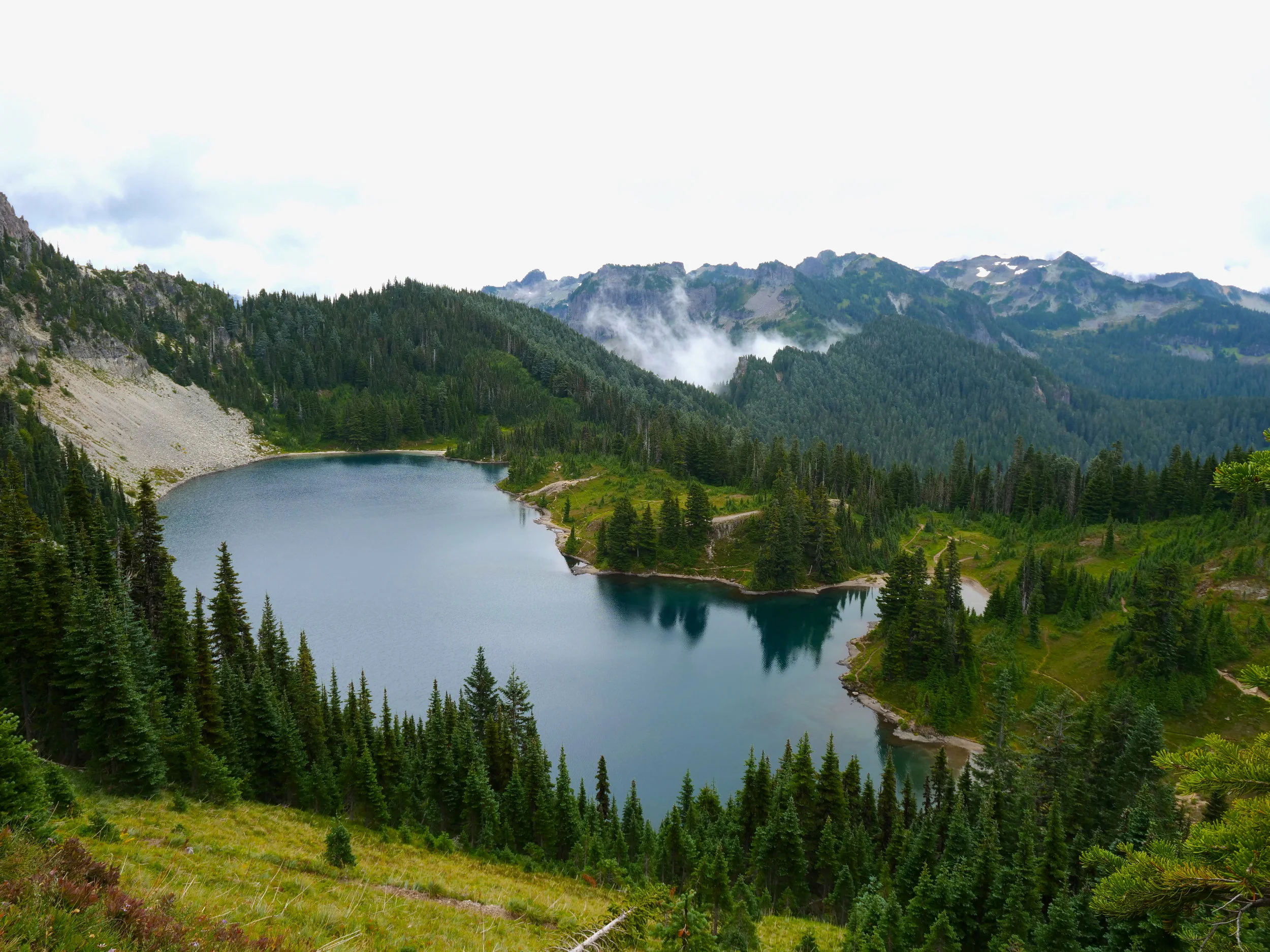 Eunice Lake from Tolmie trail after clearing skies