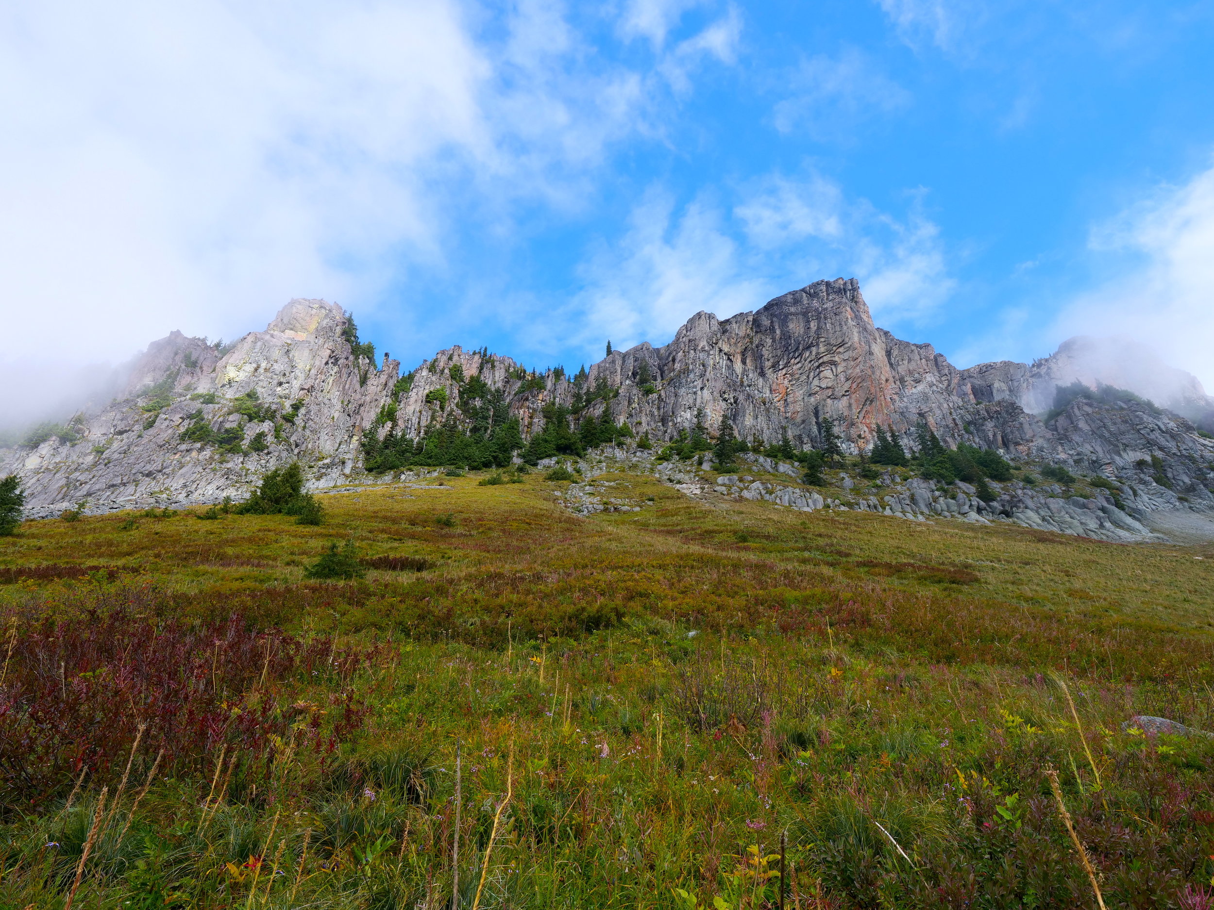 The Yellowstone cliffs make an appearance during a rare sun break on the NLT