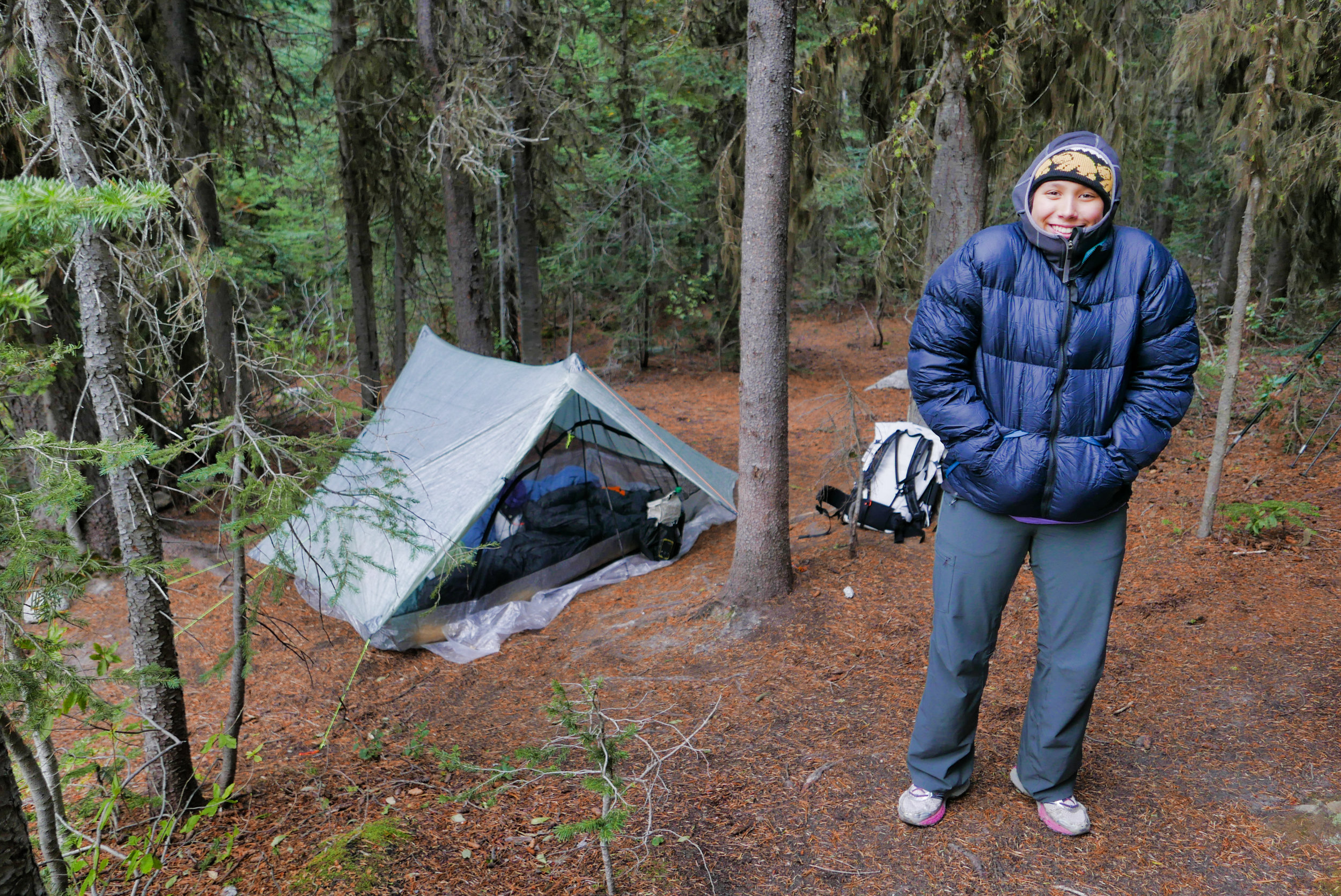 Miniature Duplex? Enchantments, WA during high winds and foul weather. Choosing a more sheltered campsite helped mitigate gusts to 60 MPH.