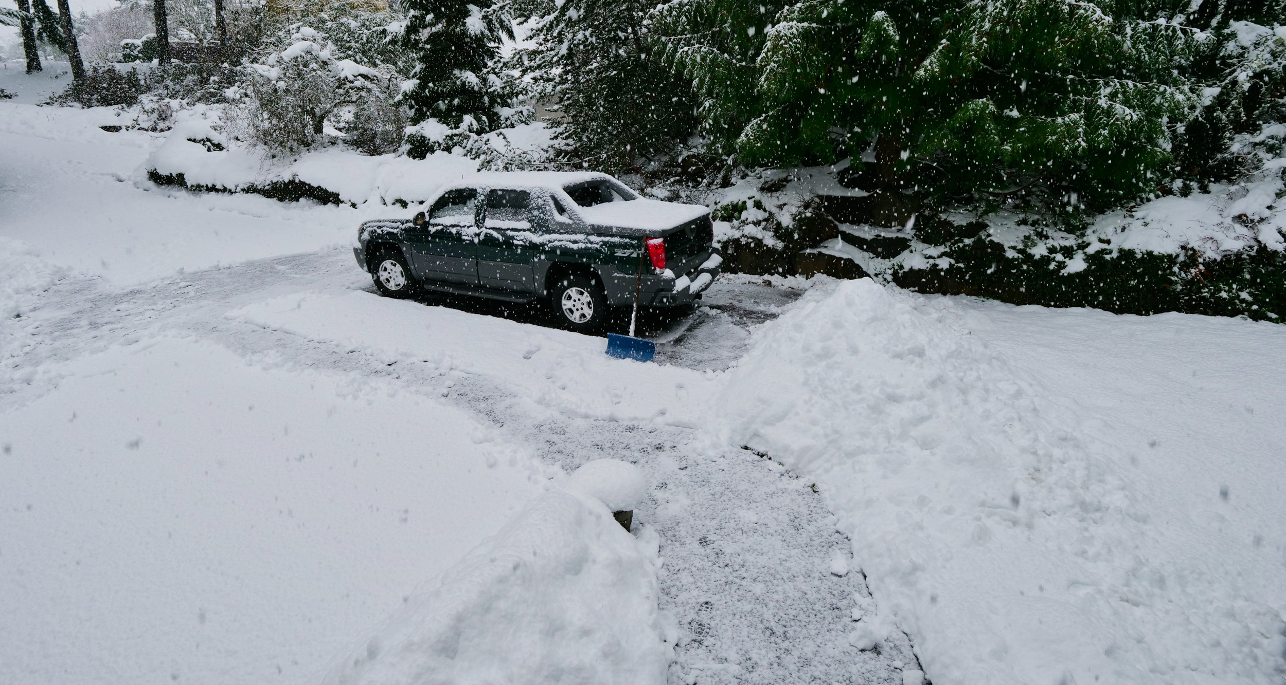 Day 5 of shoveling, plowing, scraping and carrying wet snow, 4-6” at a shot…in the OR Skyward II Jacket