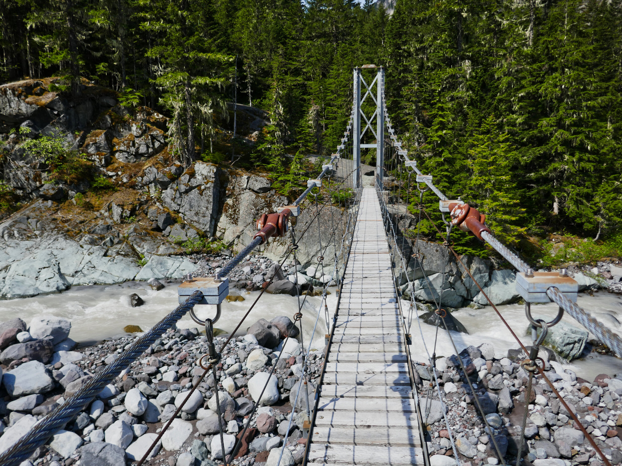 Carbon River suspension bridge