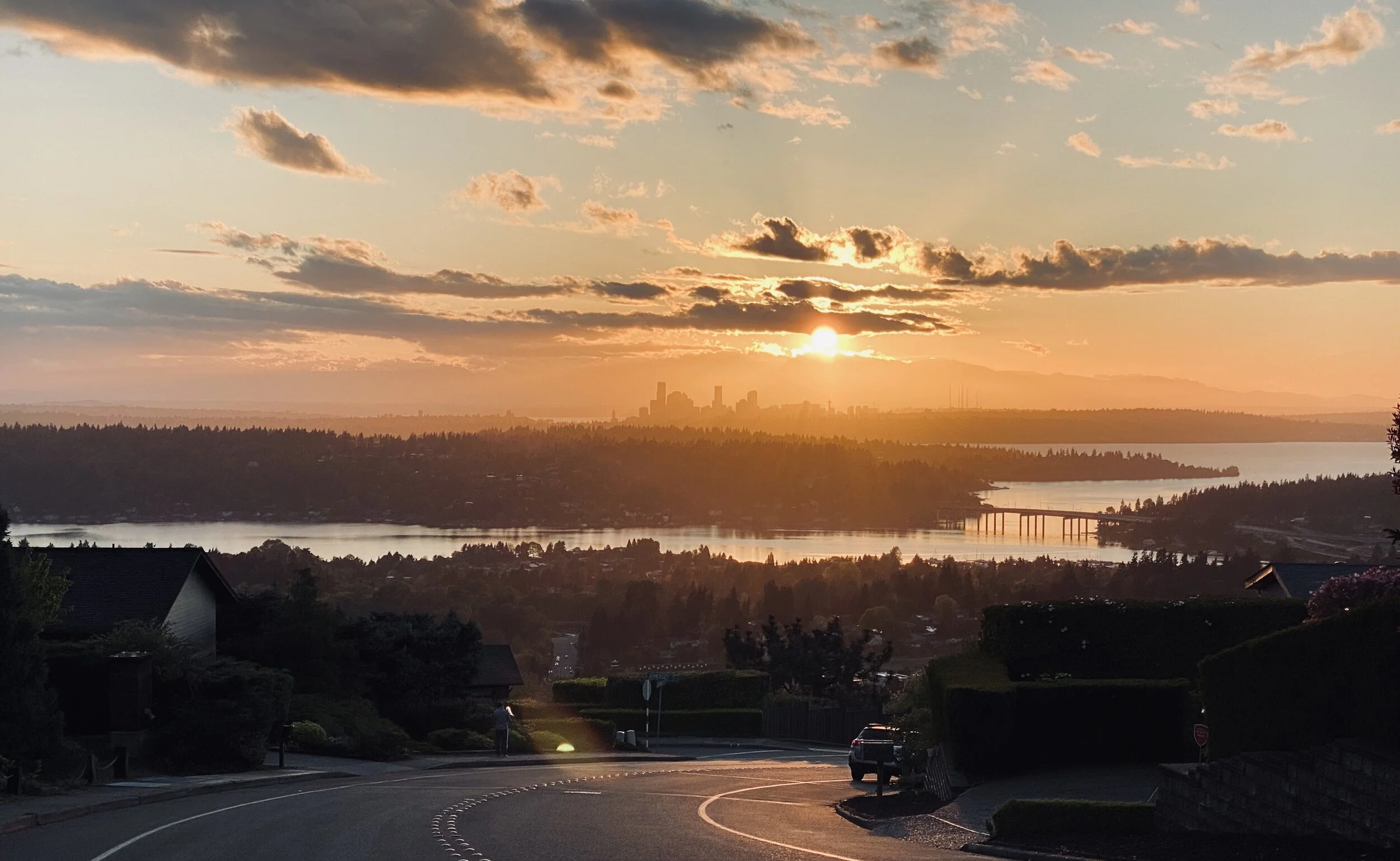 The view from the mondo hill in my neighborhood when doing quad busting repeats
