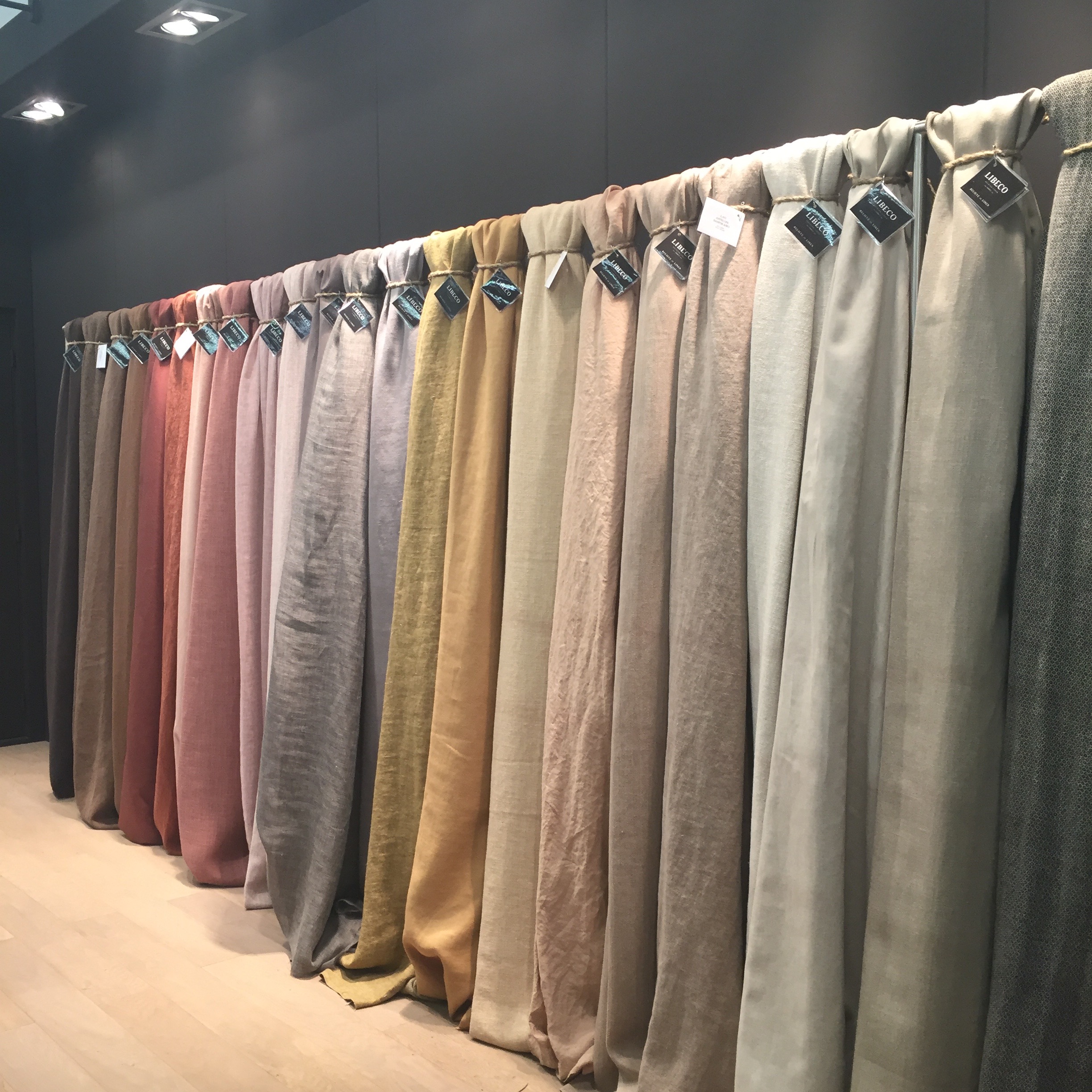 I wanted to run through this swath of linens from Libeco the way kids like to play with drapes. 