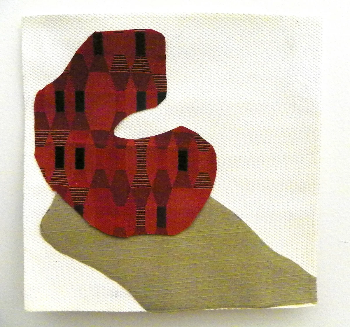  6” x 6”, Collaged Fabric 
