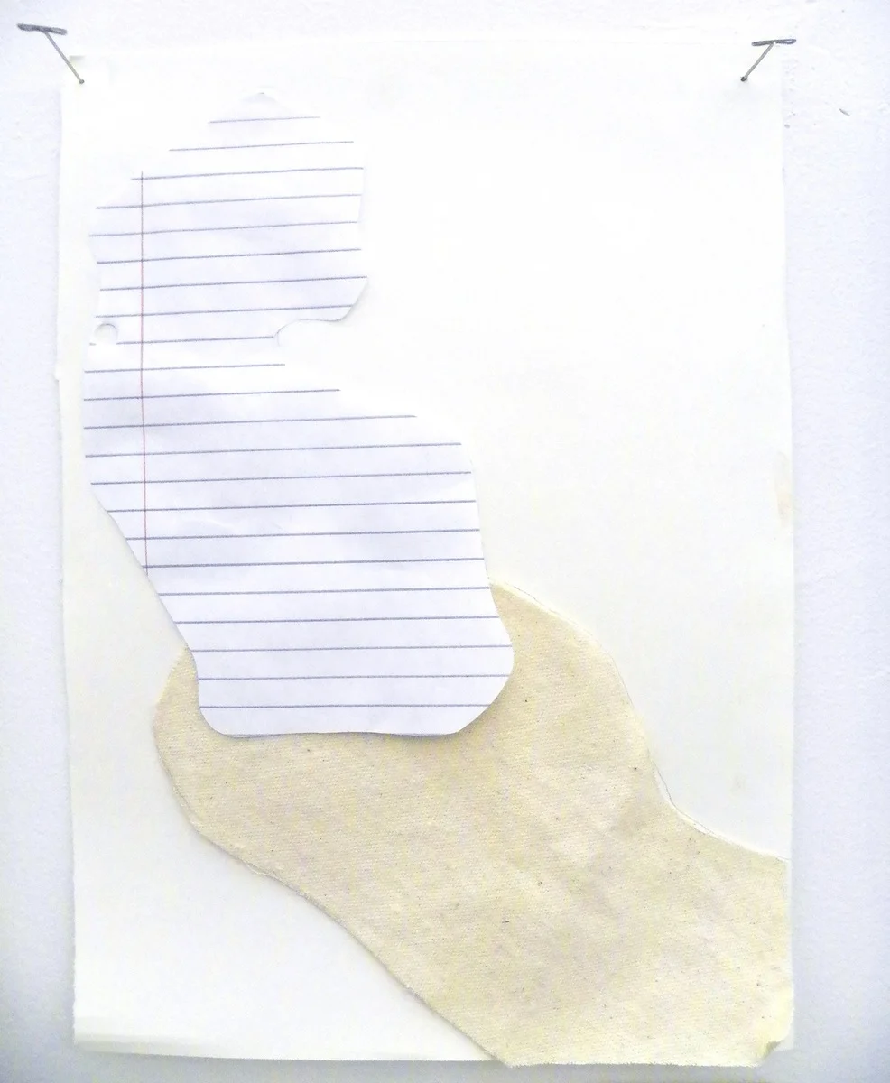  8.5” x 11”, Paper and Canvas on Paper 