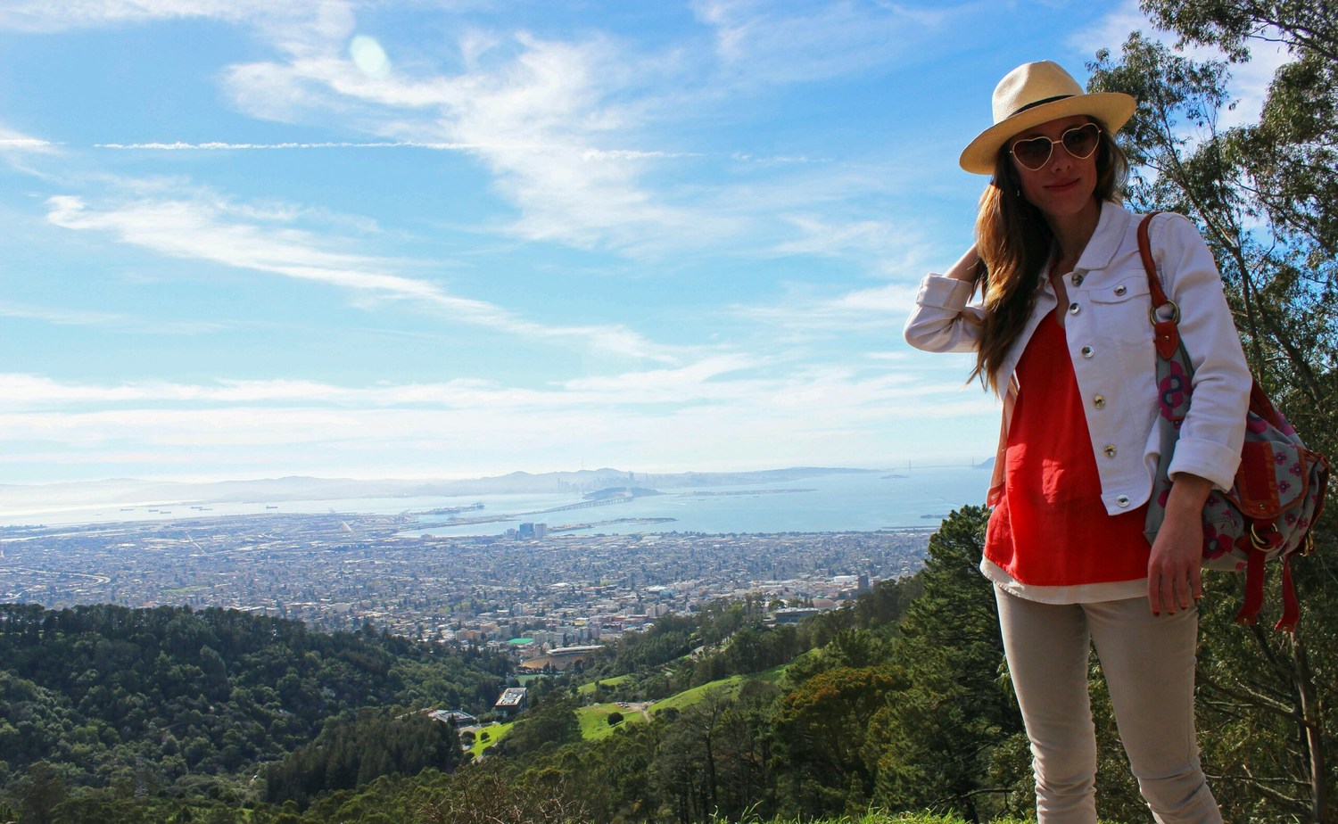 Joie silk top in Tilden Park on Valentine's Day.