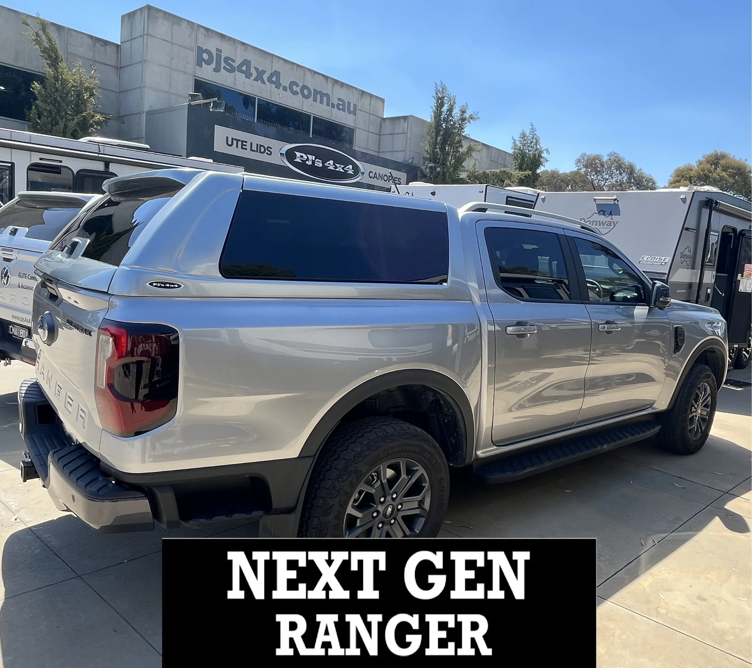 FORD RANGER ALUMINIUM SILVER FITTED WITH ELITE CANOPY