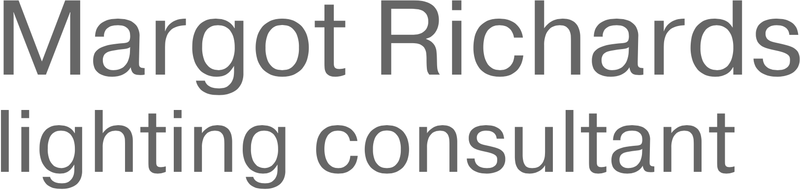 Margot Richards lighting consultant