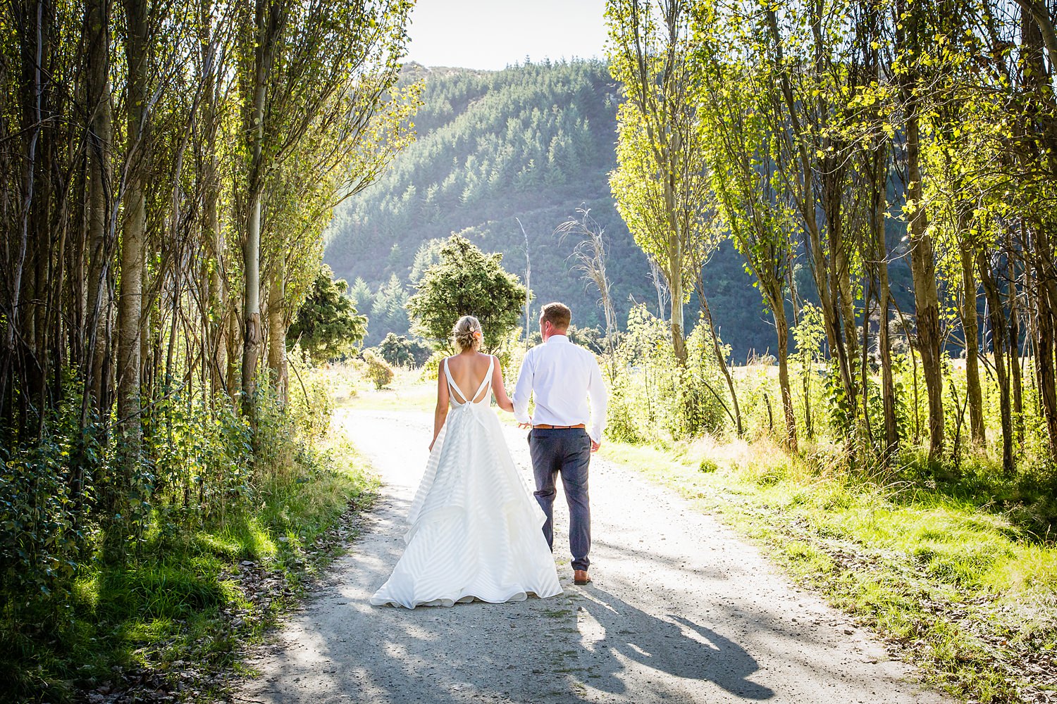 The bride and groom