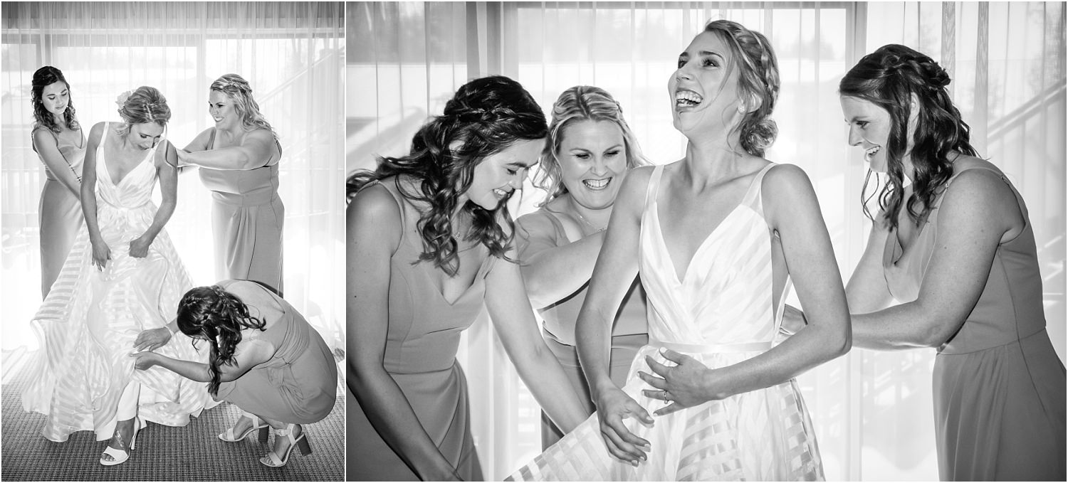 Bride getting ready
