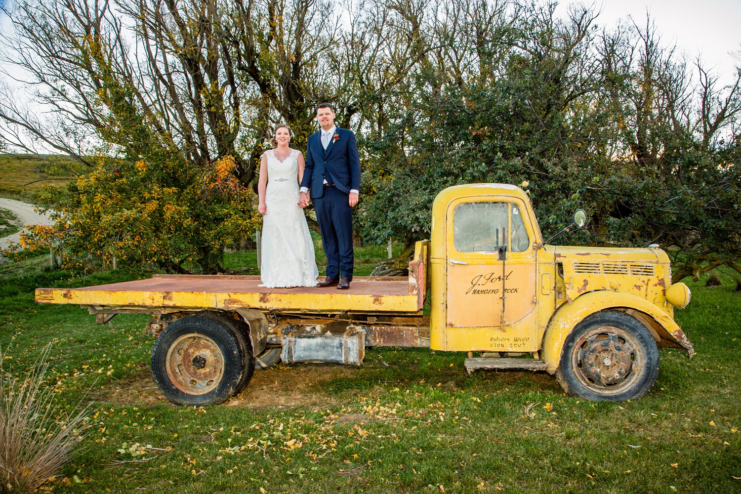 Rustic wedding transport
