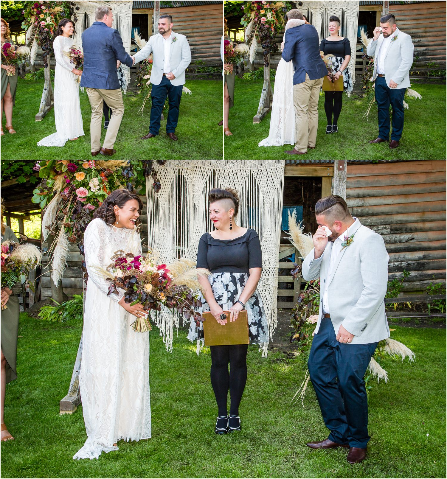 Wedding ceremony at Cardrona