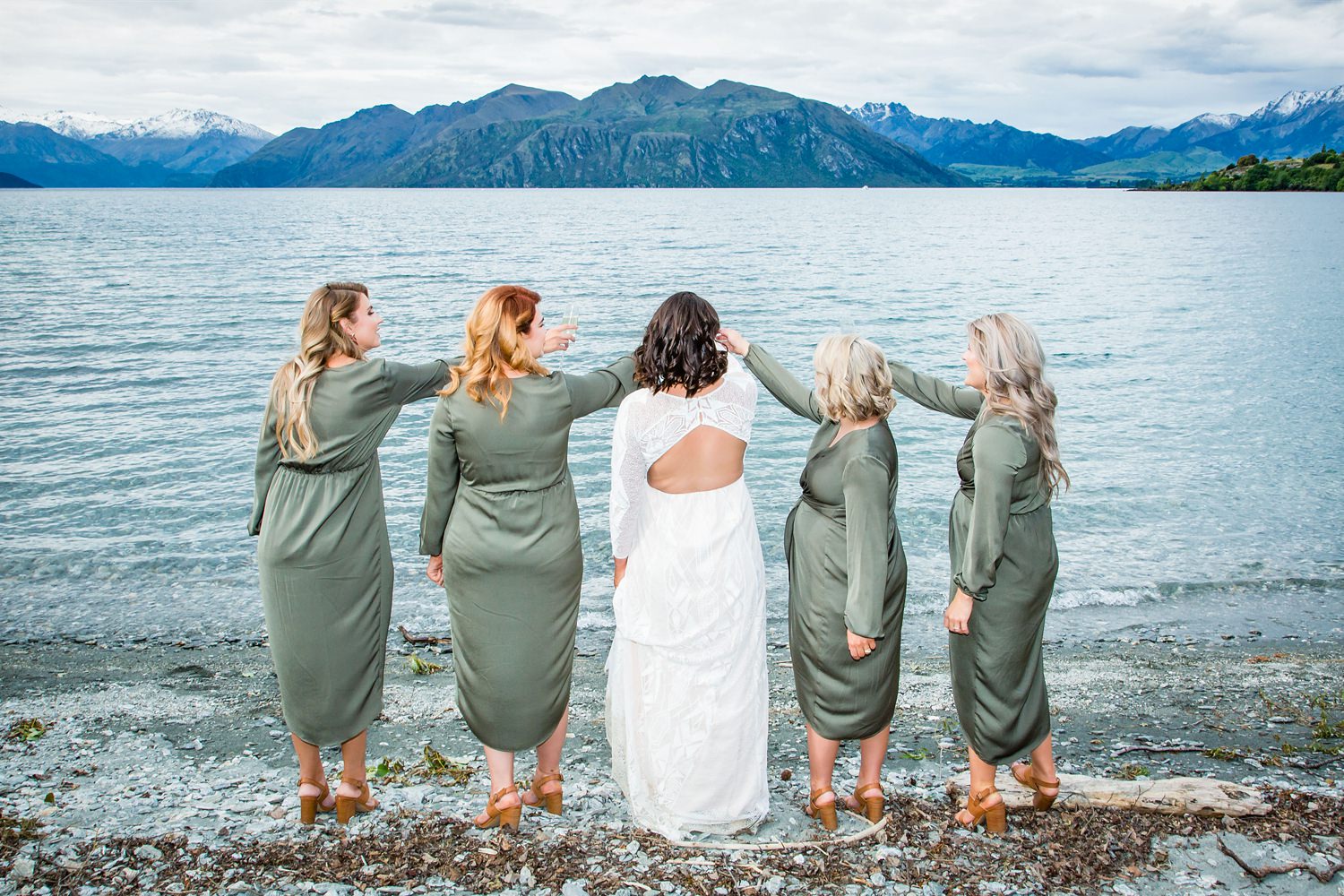 Bride and her Bridesmaids