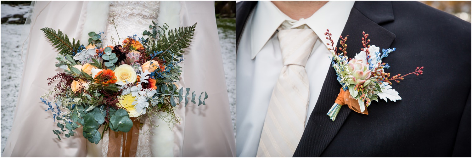 Flowers by Crimson Wedding flowers | Wanaka Winter Wedding | Mountain wedding | Photography by Ruth Fluidphoto