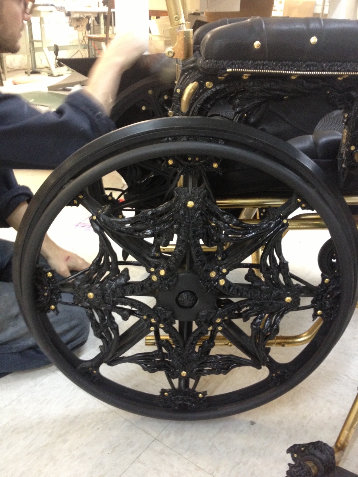 Jim Steinman wheelchair detailing